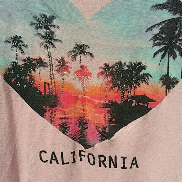 French Pastry crop top graphic pink California - Picture 2 of 7